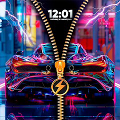 Zipper-Bildschirm Hintergrund Logo